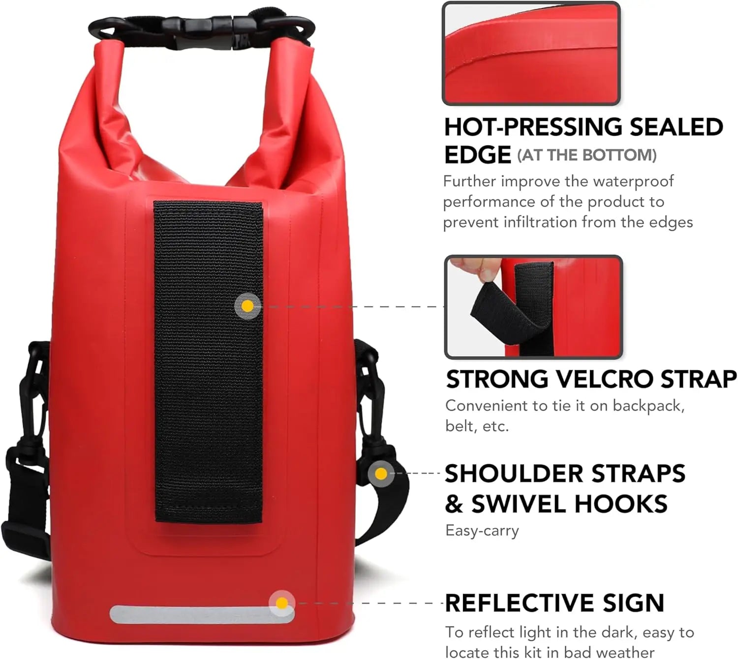 250-Piece Waterproof First Aid Kit with Reflective Dry Bag for Boating, Camping, Fishing & Outdoor Emergencies