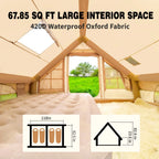 Air Glamping Tents for Camping Family, Easy Setup Rainproof Windproof Outdoor Tents