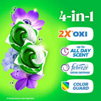 4-in-1 Laundry Detergent Pods Pacs with Odor Defense and Color Guard, Moonlight Breeze Scent for Clean Fresh Clothes, 42 Count Liquid Washing Capsules