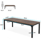 78.74" W x 27.56" D Large Office Conference Table