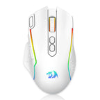 Pro Wireless Gaming Mouse w/ Rapid Fire Key, 8 Macro Buttons, Black/White Mouse
