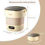 Portable Washing Machine With Spin Dryer, Fully Automatic 13L Folding Mini Washing Machine
