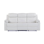3-Piece Reclining Sofa Set with LED Lights – Sofa, Loveseat & Recliner for Living Room Comfort