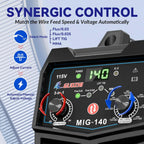 140A 3-in-1 MIG/ARC/Lift TIG Welder, 110V Multi-Process Welding Machine with Flux Core Gun
