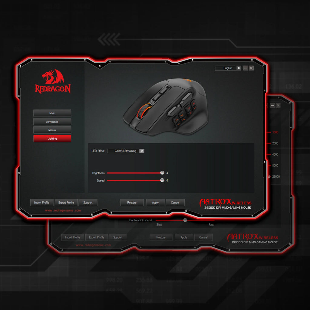 Wireless, Programmable Buttons RGB Gamer Mouse, 10 Side Macro Keys