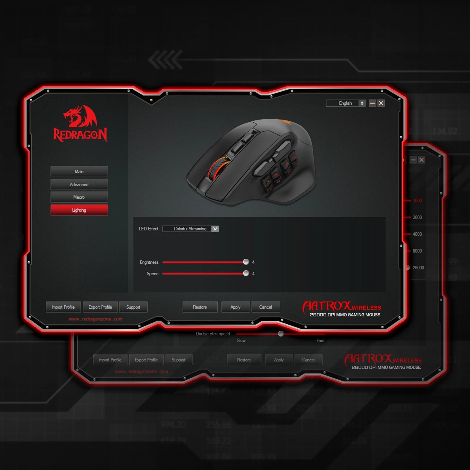 Wireless, Programmable Buttons RGB Gamer Mouse, 10 Side Macro Keys
