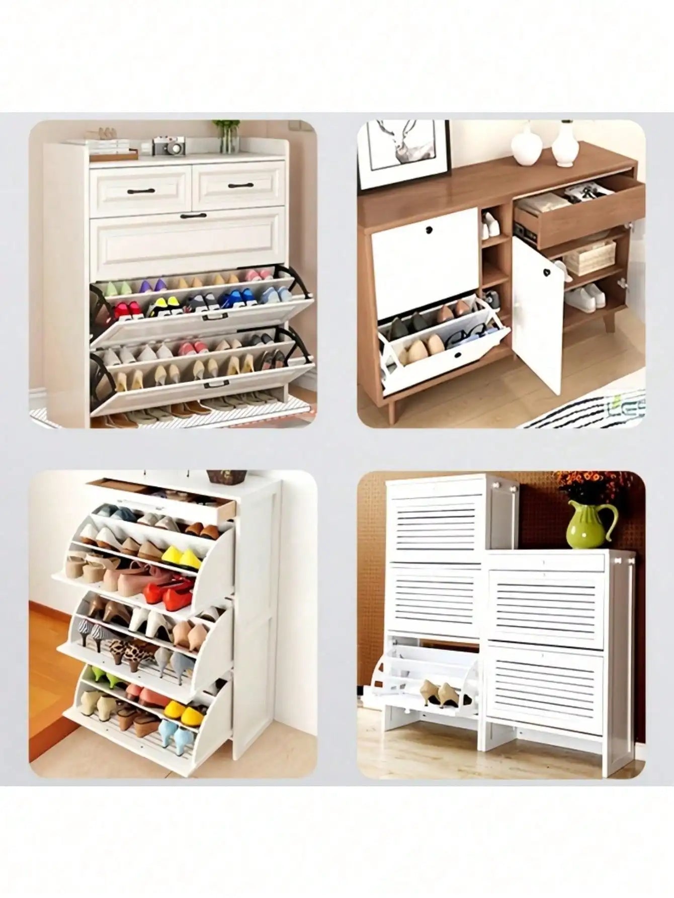 Double-Layer Rotating Shoe Cabinet Hinges: Stainless Steel, Easy Install, Durable, Space-Saving, Fit Entrance Hall Cabinets