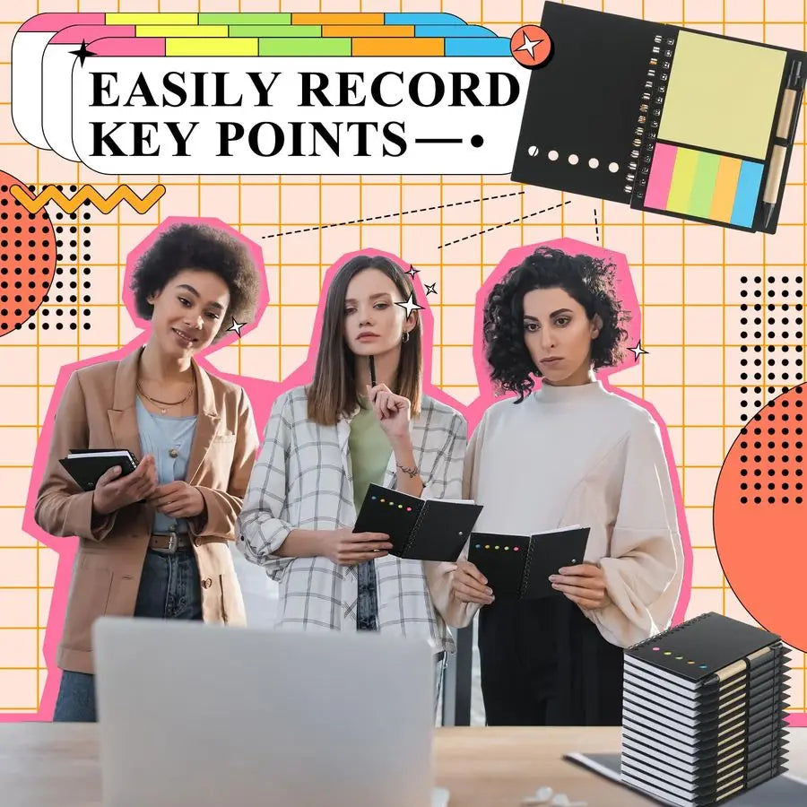 30 Pack Lined Spiral Notebook and Pen Set