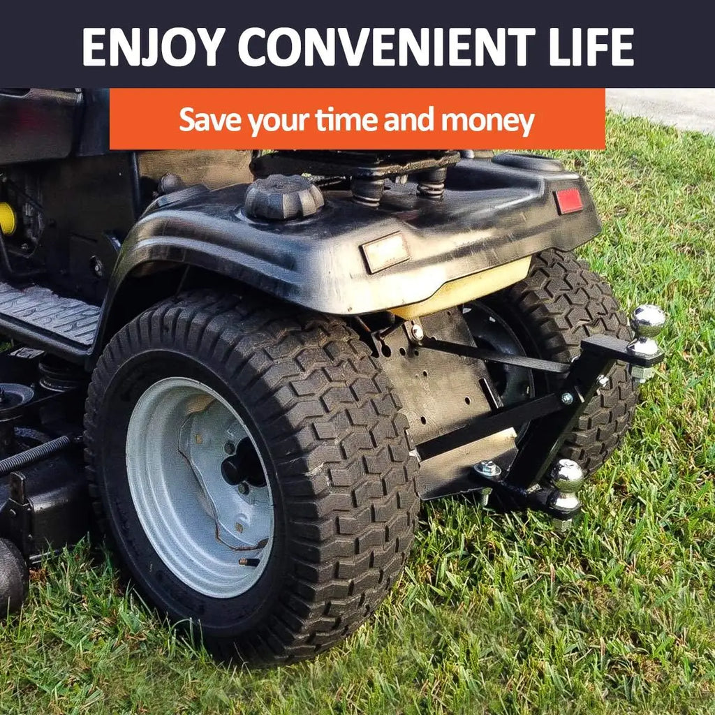Lawn Mower Trailer Towing Hitch for Garden Tractors, Compatible with Riding Mowers