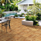 Wood Interlocking Flooring Tiles Waterproof Flooring for Outdoor & Indoor