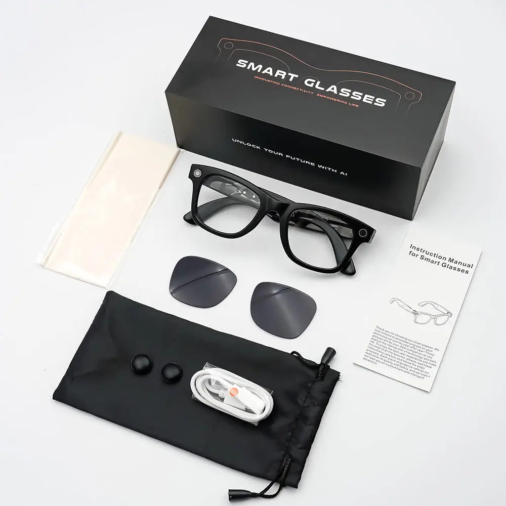 2026 SANVNET GS4 MAX Smart Eyewear 8MP Video Camera Sunglasses Wi-Fi Transfer Audio Record Smart AI Glasses