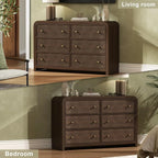 49'' Rattan Dresser with Ample Storage