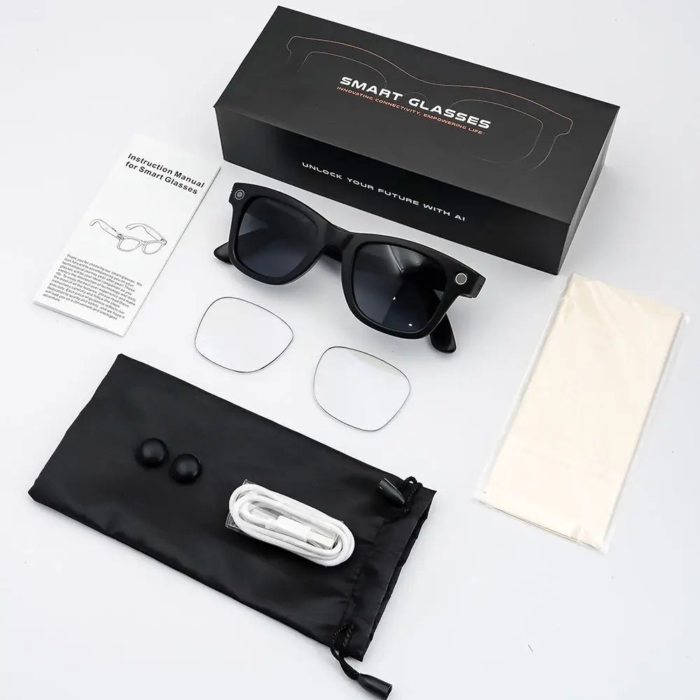 2026 SANVNET GS4 MAX Smart Eyewear 8MP Video Camera Sunglasses Wi-Fi Transfer Audio Record Smart AI Glasses