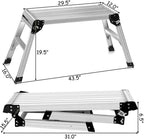 Aluminum Step Ladder with Non-Slip Mat, 330 LBS Capacity