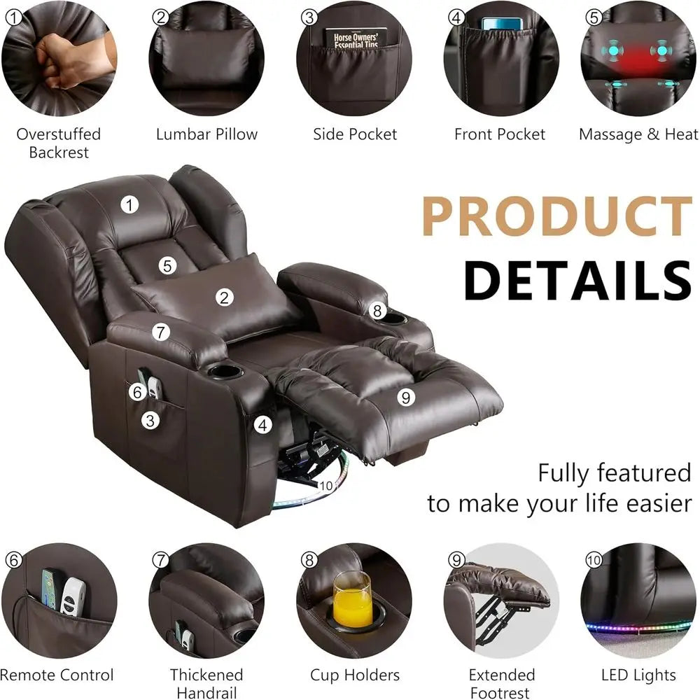 Power Swivel Rocker Recliner Chair