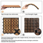 Wood Interlocking Flooring Tiles Waterproof Flooring for Outdoor & Indoor