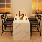 26 Inch Bar Stools Set of 4, Counter Height Bar Chairs with Back and Thick Cushion