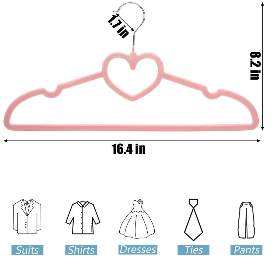 50 Pack Pink Velvet Hangers, NonSlip Clothes Hangers with 360 Degree Rotating Hook Thin Felt Adult Hanger