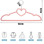 50 Pack Pink Velvet Hangers, NonSlip Clothes Hangers with 360 Degree Rotating Hook Thin Felt Adult Hanger