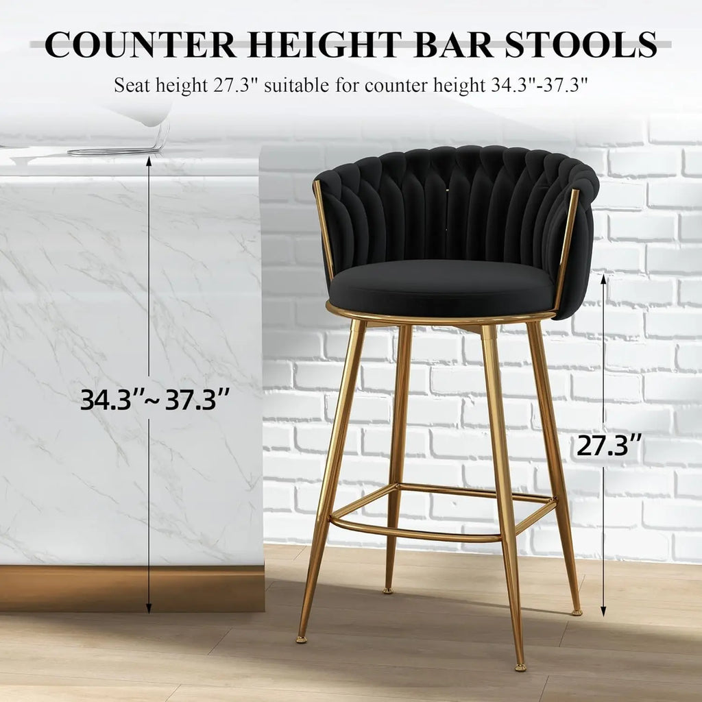 27″ Counter Stools with Upholstered Backrest