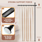Adjustable Room Divider Curtain Rod, No Drilling Partition for Space Separation, 4-10ft Height, Portable Wall Dividers