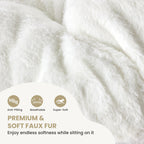 28IN Cozy Saucer Chairs Soft Faux Fur Large Size Folding Lounge