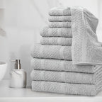10 Piece Towel Set Soft Absorbent Cotton