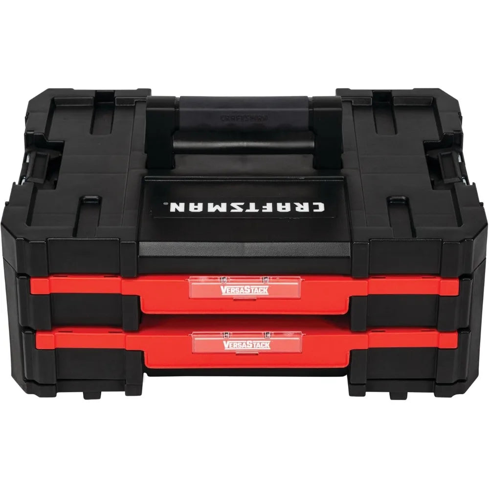 Durable Plastic Tool Box with Drawers and Removable Dividers
