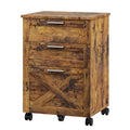 3 Drawer Rolling File Cabinet with Lock & Casters