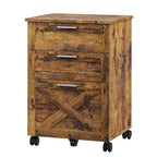 3 Drawer Rolling File Cabinet with Lock & Casters