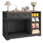 47" Indoor Dog Crate With 2 Drawers & 4 Shelves