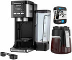 Dual Brew Hot Iced Coffee Maker Black Renewed Bundle