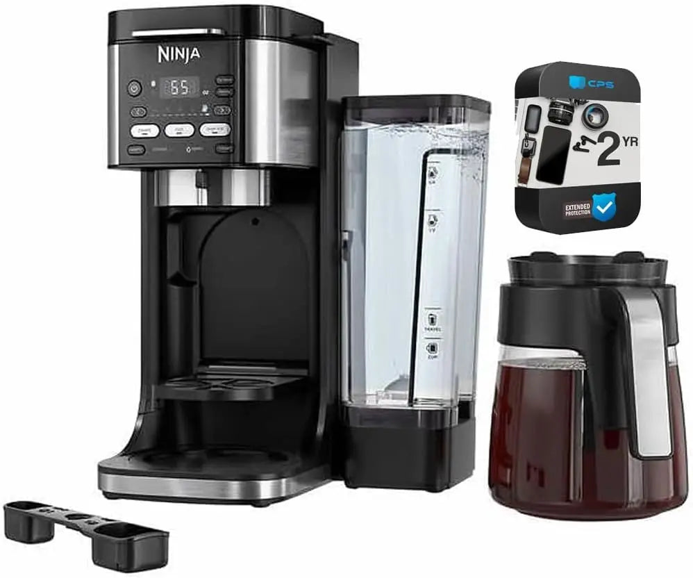 Dual Brew Hot Iced Coffee Maker Black Renewed Bundle