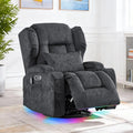Dual Motor Power Swivel Rocker Recliner Chair with Massage & Heat