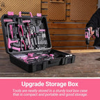 20V Cordless Power Drill Tool Box with Battery