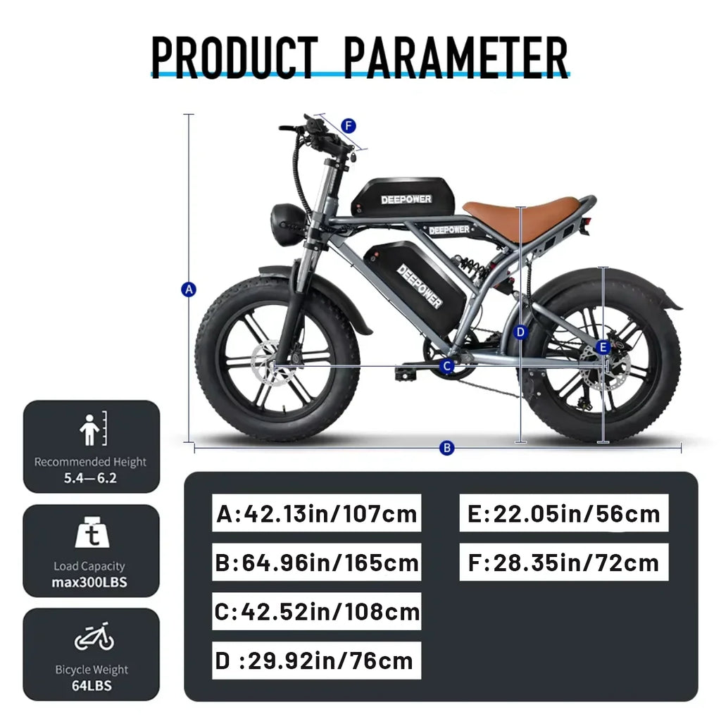 Adults Mountain Ebike All-Terrain Motorcycle