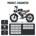 Adults Mountain Ebike All-Terrain Motorcycle