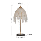 Elegant Crystal Table Lamp Vintage Waterfall Design