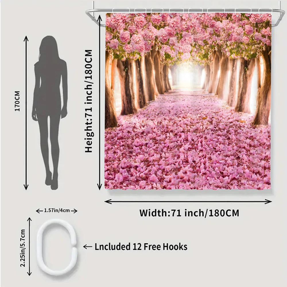 Pink Forest Bathroom Four-piece Set
