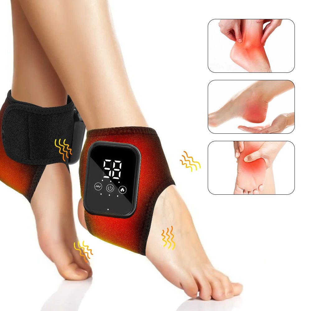 Electric Heating Ankle Guard 3 Levels Hot Compress Vibration Massage
