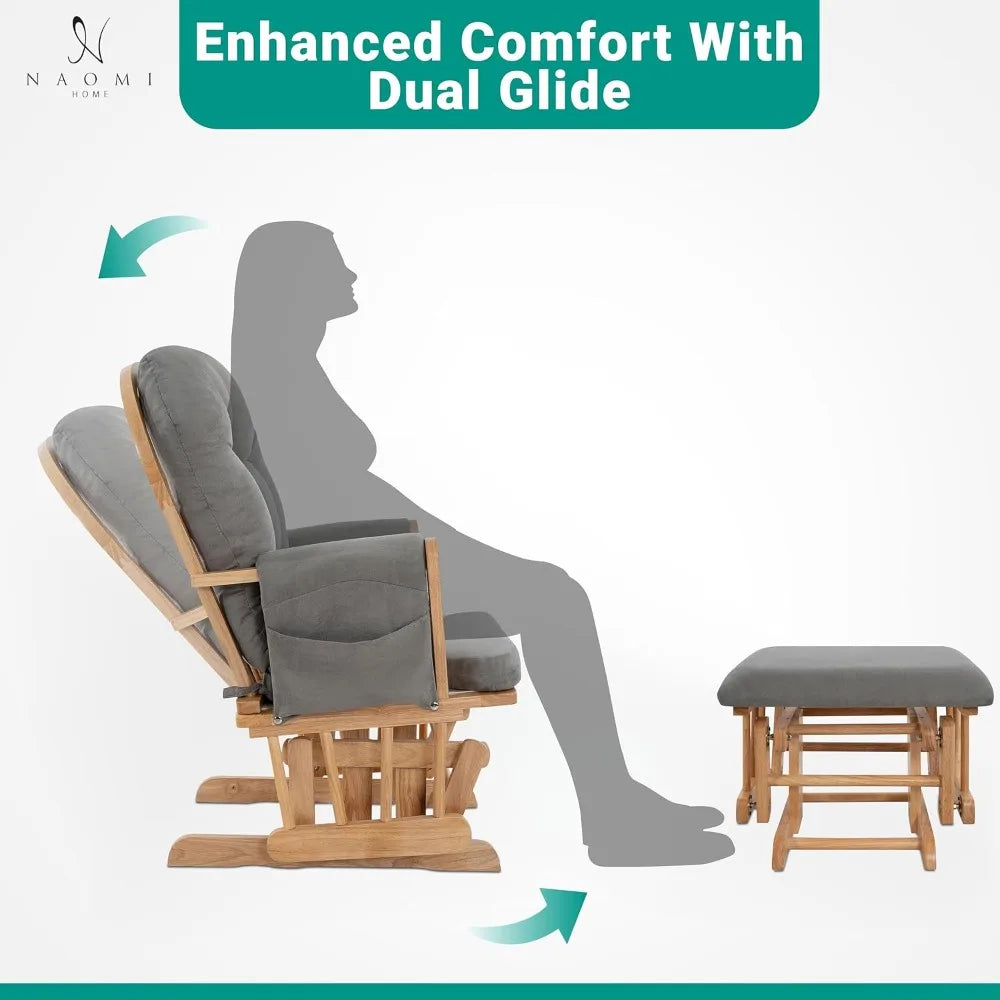 Nursery Rocking Chair with Ottoman