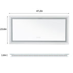 48"X24" LED Bathroom Mirror with Lights, Anti-Fog, Dimmable, Backlit + Front Lit, Lighted Bathroom Vanity Mirror