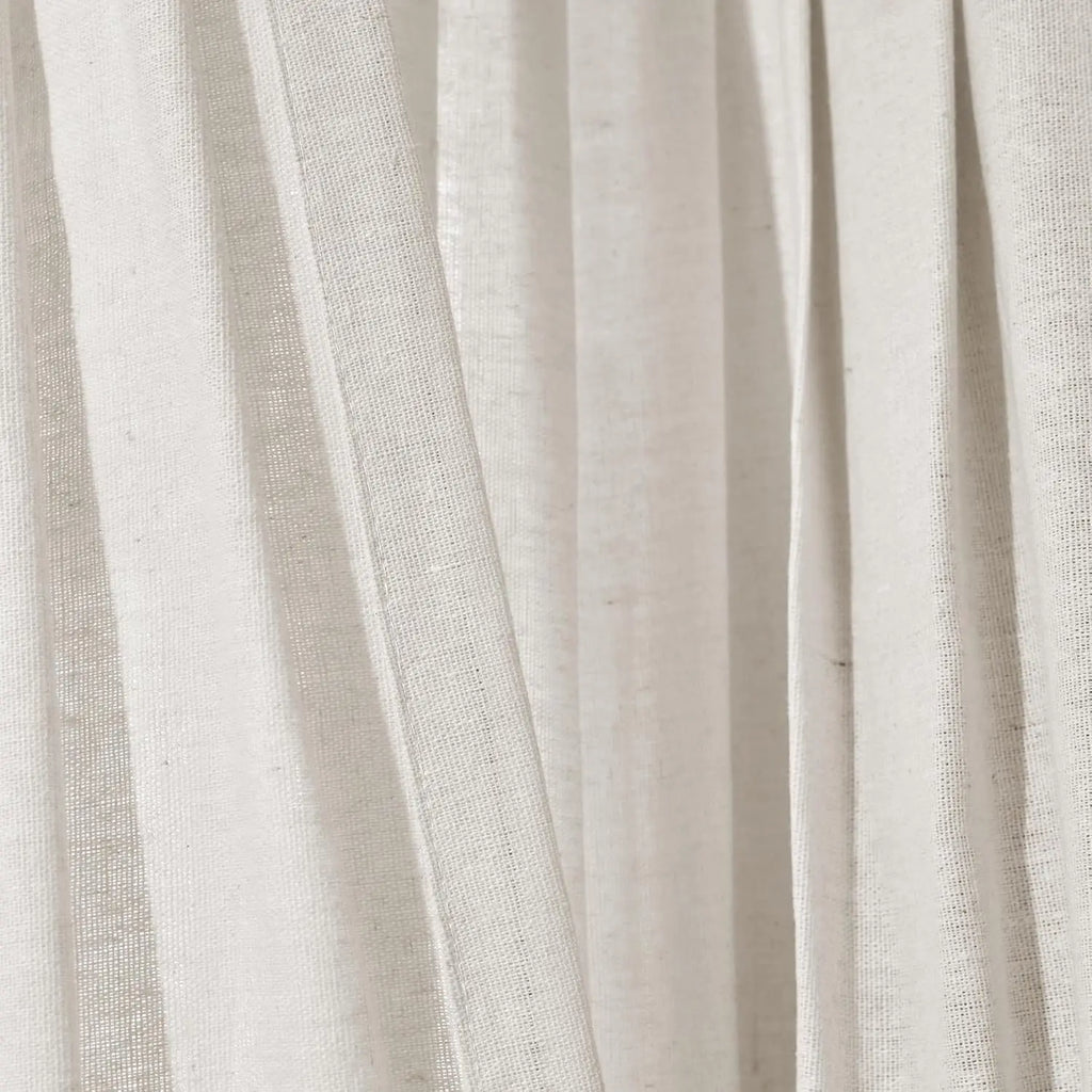 Extra Long Linen Button Shower Curtain 72x84 Inches