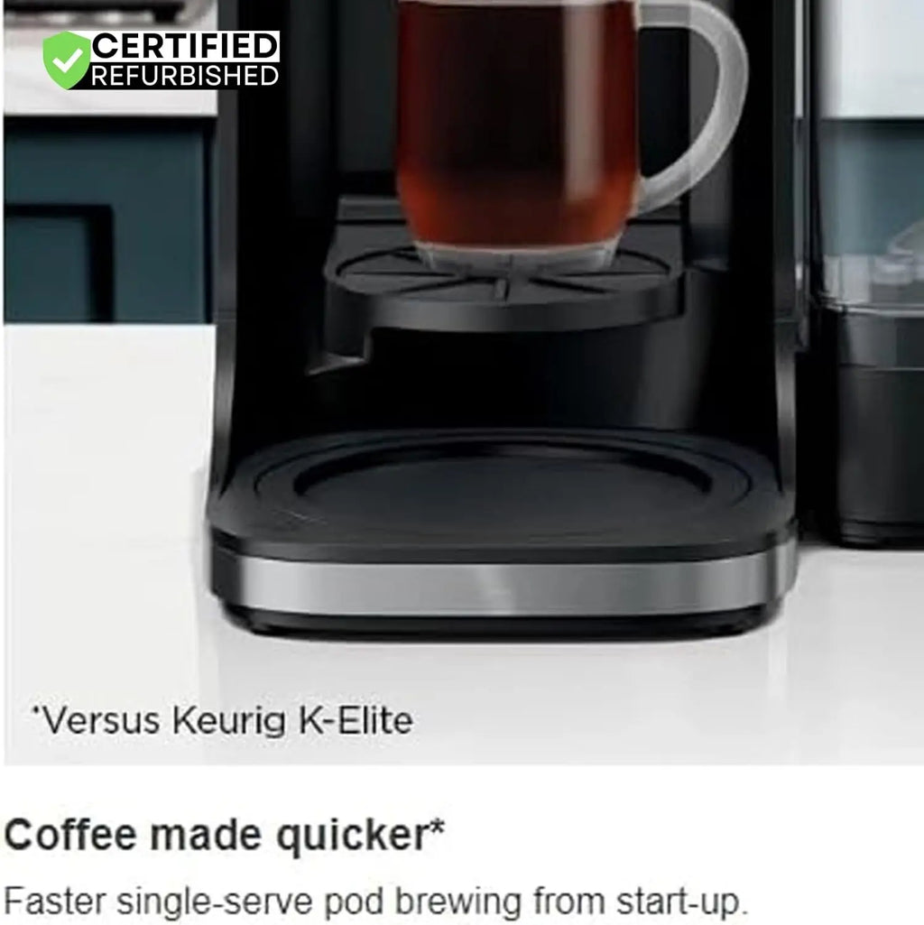 Dual Brew Hot Iced Coffee Maker Black Renewed Bundle