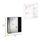 Medicine Cabinet With Mirror, Five Internal Shelves