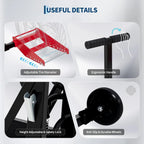 Lawn Mower Jack with 550 Lbs Capacity, Adjustable Width & Height, Portable Lift Stand for Mower Repair and Maintenance