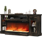 3-Sided Glass Fireplace TV Stand for TVs up to 80''