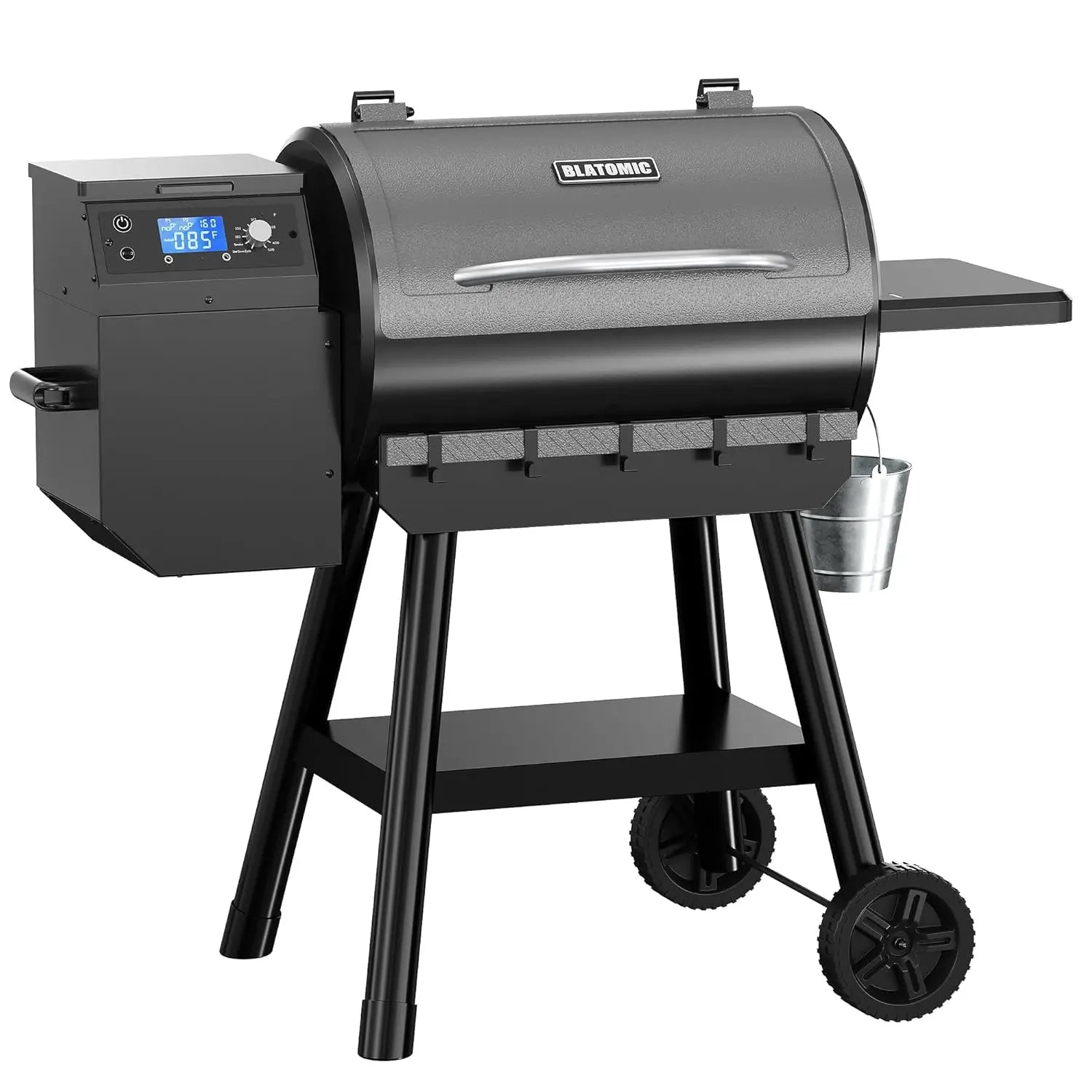 LCD Control Wood Pellet Smoker Grill, 456 SQ. IN Cook Area, Pellet Grill with Auto Feed