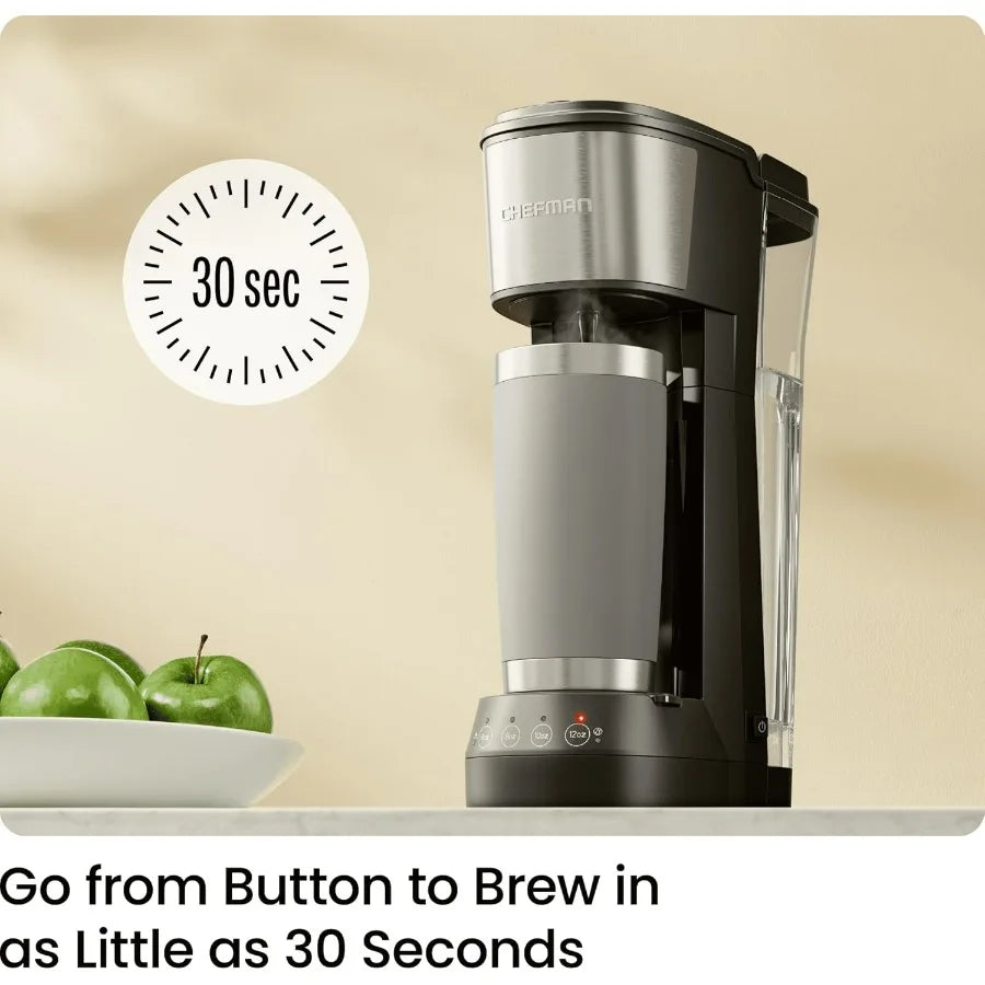 Single Serve Coffee Maker, Compatible with K-Cup Pods and Ground Coffee, Brew 6 to 12oz Cup