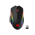 Pro Wireless Gaming Mouse w/ Rapid Fire Key, 8 Macro Buttons, Black/White Mouse